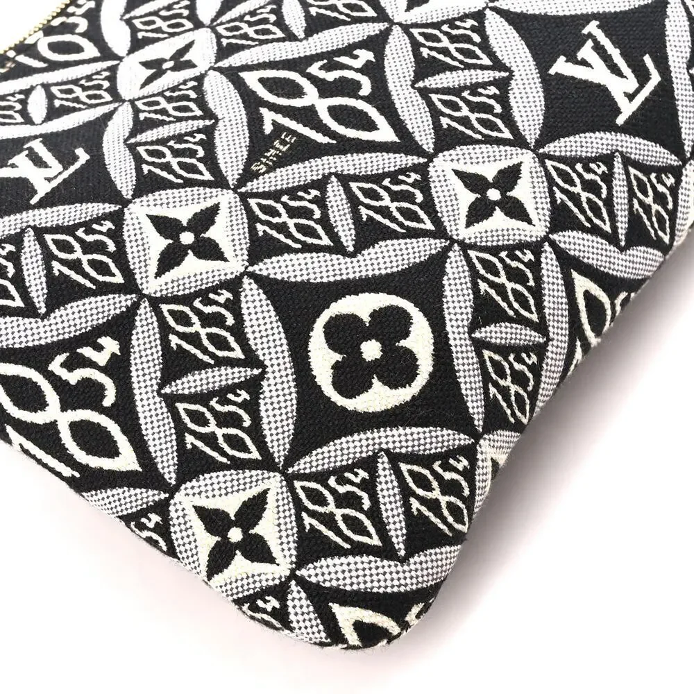 Louis Vuitton Pochette Bag Jacquard Since 1854 Monogram Neverfull clutch B&W LV